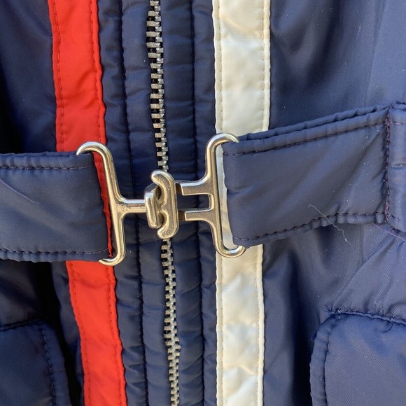 Vintage Lake Forest Custom Quality Winter Coat Size Med With Ski Patches Sewn On - Picture 3 of 12